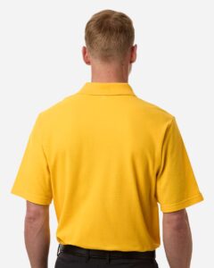 CORE365 CE106 Men’s Resolve CVC Performance Pique Polo – Campus Gold (on model back)