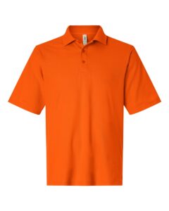 CORE365 CE106 Men’s Resolve CVC Performance Pique Polo – Campus Orange