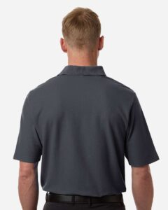 CORE365 CE106 Men’s Resolve CVC Performance Pique Polo – Carbon (on model back)