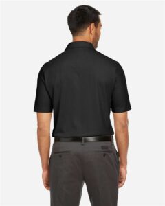 CORE365 CE112 Men’s Fusion ChromaSoft™ Pique Polo – Black (on model back)