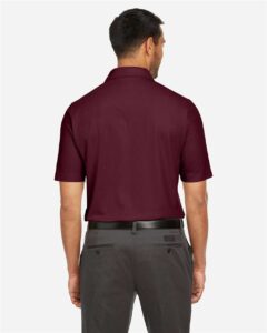 CORE365 CE112 Men’s Fusion ChromaSoft™ Pique Polo – Burgundy (on model back)
