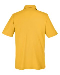 CORE365 CE112 Men’s Fusion ChromaSoft™ Pique Polo – Campus Gold (back)