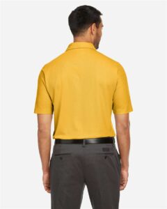 CORE365 CE112 Men’s Fusion ChromaSoft™ Pique Polo – Campus Gold (on model back)