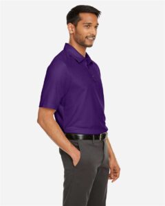 CORE365 CE112 Men’s Fusion ChromaSoft™ Pique Polo – Campus Purple (on model side)
