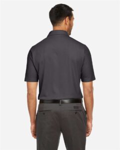 CORE365 CE112 Men’s Fusion ChromaSoft™ Pique Polo – Carbon (on model back)