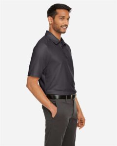 CORE365 CE112 Men’s Fusion ChromaSoft™ Pique Polo – Carbon (on model side)