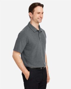 CORE365 CE112 Men’s Fusion ChromaSoft™ Pique Polo – Carbon Heather (on model side)