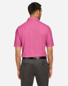 CORE365 CE112 Men’s Fusion ChromaSoft™ Pique Polo – Charity Pink (on model back)