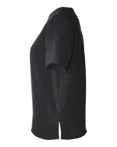 Devon & Jones DP613W Women’s Perfect Fit™ Boat Neck Blouse – Black (side)