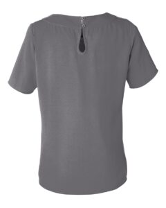 Devon & Jones DP613W Women’s Perfect Fit™ Boat Neck Blouse – Graphite (back)
