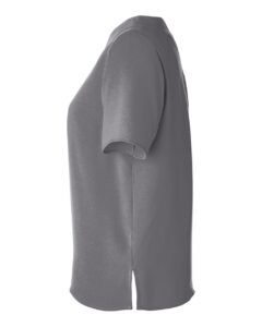 Devon & Jones DP613W Women’s Perfect Fit™ Boat Neck Blouse – Graphite (side)