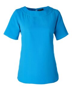 Devon & Jones DP613W Women’s Perfect Fit™ Boat Neck Blouse – Ocean Blue