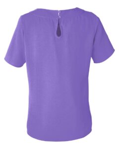 Devon & Jones DP613W Women’s Perfect Fit™ Boat Neck Blouse – Grape (back)