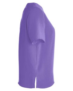 Devon & Jones DP613W Women’s Perfect Fit™ Boat Neck Blouse – Grape (side)
