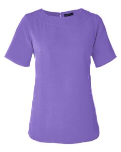 Devon & Jones DP613W Women’s Perfect Fit™ Boat Neck Blouse – Grape