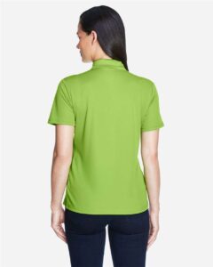 CORE365 78181 Women’s Origin Performance Piqué Polo – Acid Green (on model back)