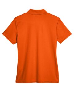 CORE365 78181 Women’s Origin Performance Piqué Polo – Campus Orange (back)