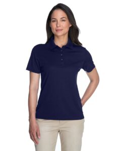 CORE365 78181 Women’s Origin Performance Piqué Polo – Classic Navy (on model)
