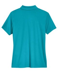 CORE365 78181 Women’s Origin Performance Piqué Polo – Clear Teal (back)