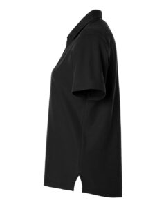 CORE365 CE106W Women’s Resolve CVC Performance Pique Polo – Black (side)
