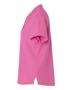 CORE365 CE106W Women’s Resolve CVC Performance Pique Polo – Charity Pink (side)