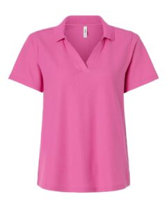 CORE365 CE106W Women’s Resolve CVC Performance Pique Polo – Charity Pink