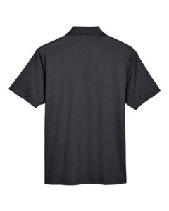Devon & Jones DG22 Men’s CrownLux Performance® Address Mélange Polo – Black Melange (back)