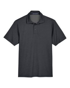 Devon & Jones DG22 Men’s CrownLux Performance® Address Mélange Polo – Black Melange