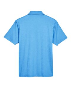 Devon & Jones DG22 Men’s CrownLux Performance® Address Mélange Polo – Ocean Blue Melange (back)