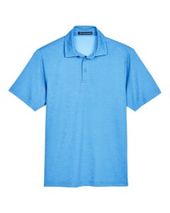 Devon & Jones DG22 Men’s CrownLux Performance® Address Mélange Polo – Ocean Blue Melange