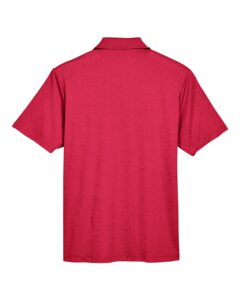 Devon & Jones DG22 Men’s CrownLux Performance® Address Mélange Polo – Red Melange (back)