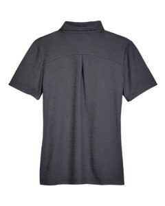 Devon & Jones DG22W Women’s CrownLux Performance® Address Melange Polo – Black Melange (back)