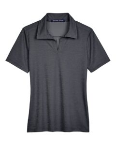 Devon & Jones DG22W Women’s CrownLux Performance® Address Melange Polo – Black Melange