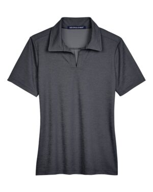 Devon & Jones DG22W Women’s CrownLux Performance® Address Melange Polo – Black Melange