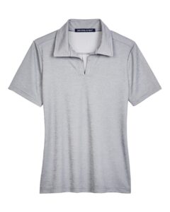 Devon & Jones DG22W Women’s CrownLux Performance® Address Melange Polo – Grey Melange