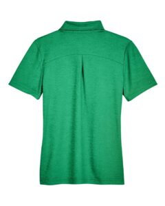 Devon & Jones DG22W Women’s CrownLux Performance® Address Melange Polo – Kelly Green Melange (back)