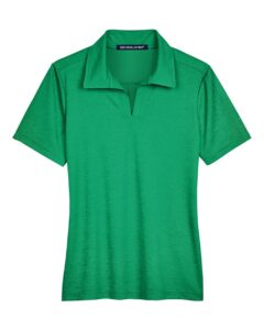 Devon & Jones DG22W Women’s CrownLux Performance® Address Melange Polo – Kelly Green Melange