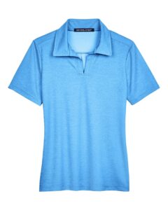 Devon & Jones DG22W Women’s CrownLux Performance® Address Melange Polo – Ocean Blue Melange