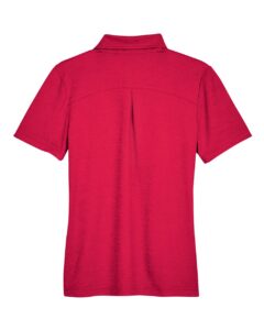 Devon & Jones DG22W Women’s CrownLux Performance® Address Melange Polo – Red Melange (back)