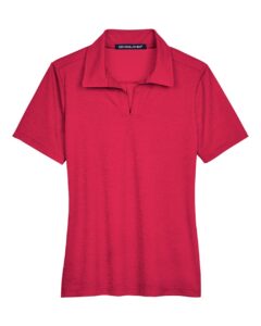 Devon & Jones DG22W Women’s CrownLux Performance® Address Melange Polo – Red Melange