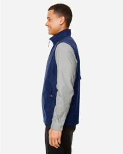 CORE365 CE703 Men’s Techno Lite Unlined Vest – Classic Navy (on model side)