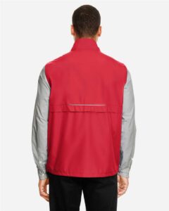 CORE365 CE703 Men’s Techno Lite Unlined Vest – Classic Red (on model back)