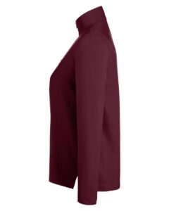 CORE365 CE405W Women’s Fusion ChromaSoft™ Pique Quarter-Zip Pullover – Burgundy (side)