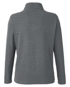 CORE365 CE405W Women’s Fusion ChromaSoft™ Pique Quarter-Zip Pullover – Carbon Heather (back)