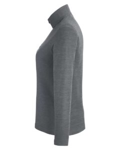 CORE365 CE405W Women’s Fusion ChromaSoft™ Pique Quarter-Zip Pullover – Carbon Heather (side)
