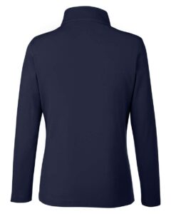 CORE365 CE405W Women’s Fusion ChromaSoft™ Pique Quarter-Zip Pullover – Classic Navy (back)