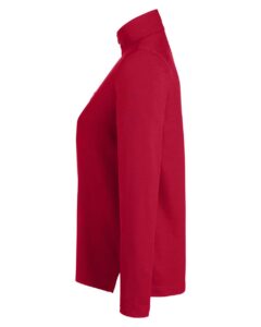CORE365 CE405W Women’s Fusion ChromaSoft™ Pique Quarter-Zip Pullover – Classic Red (side)