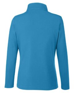 CORE365 CE405W Women’s Fusion ChromaSoft™ Pique Quarter-Zip Pullover – Electric Blue (back)
