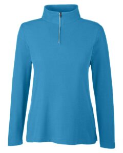 CORE365 CE405W Women’s Fusion ChromaSoft™ Pique Quarter-Zip Pullover – Electric Blue