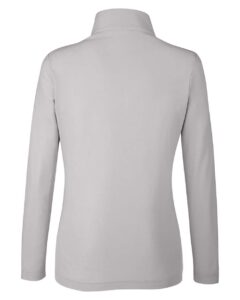 CORE365 CE405W Women’s Fusion ChromaSoft™ Pique Quarter-Zip Pullover – Platinum (back)